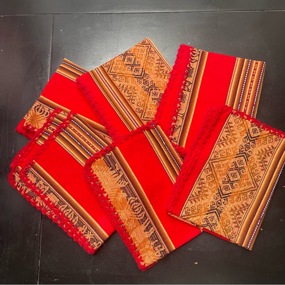 Peruvian handwoven Patterned Table Mats place mats